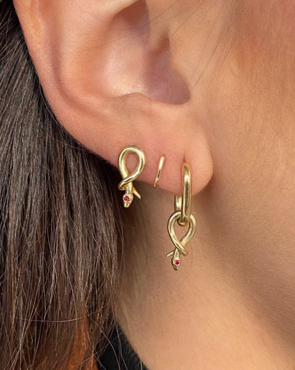 14K Juniper Hoops