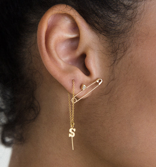 14K Pin Me Earring